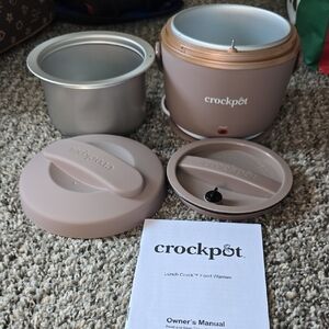 Crock-Pot Lunch Crock Food Warmer - Silver and Tan
